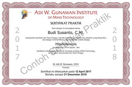 Contoh Sertifikat Praktik
